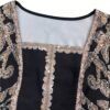shein raffinéa فستان نسائي بياقة مربعة وأكمام طويلة، تصميم أكمام مخرمة، تأثير أكمام جرس، طباعة رقمية بتصميم حرف t شكل خط a، مناسب للاستخدام اليومي والحفلات والعطلات، بطراز 8