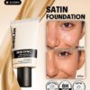 sheglam skin sync satin كريم أساس fair علامة تجارية جمال مكياج ميكب مستحضرات تجميل للنساء الفتيات مثالي لفصل الصيف الربيع مثالي ل y2k أزياء أنيقة عيد الأم هدية حفلة جاهز أفضل لون 8