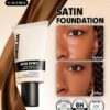 sheglam skin sync satin كريم أساس fair علامة تجارية جمال مكياج ميكب مستحضرات تجميل للنساء الفتيات مثالي لفصل الصيف الربيع مثالي ل y2k أزياء أنيقة عيد الأم هدية حفلة جاهز أفضل لون 27