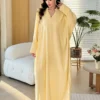 al najma فستان ربيع/صيف أنيق بياقة على شكل حرف v مزين بالخرز اللطيف بتصميم نحيف 6