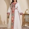al najma فستان حفلات أنيق بطبعة هندسية بأسلوب عربي لحجم كبير للنساء 5