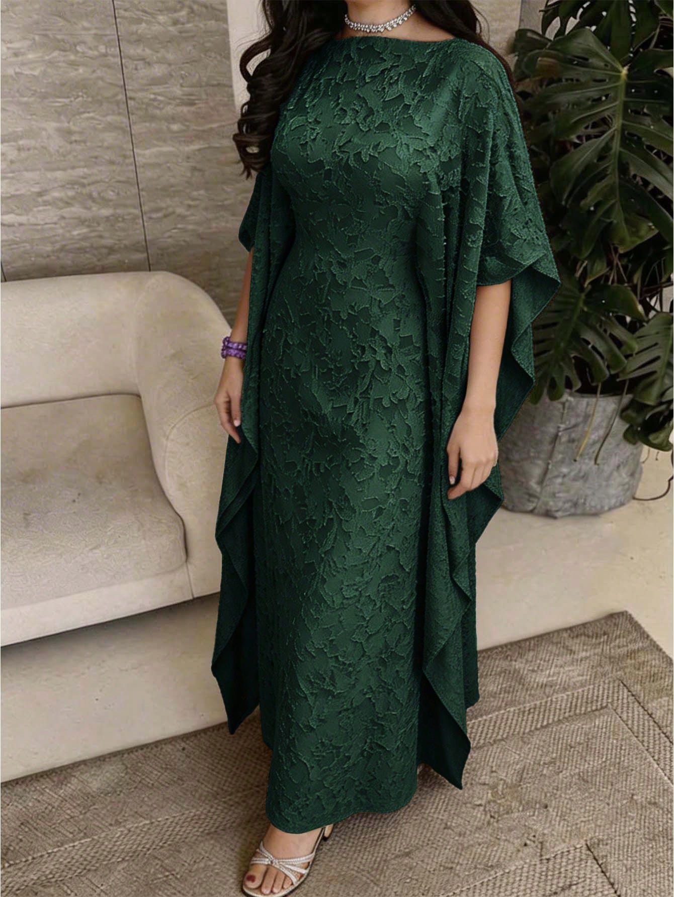 yasmyna فستان ماكسي أنيق بياقة مكشكشة على الطراز التركي وعباءة عربية تقليدية للنساء 6