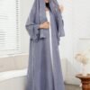 yasmyna عباءة نسائية أنيقة بأكمام من الدانتيل فضفاضة 3