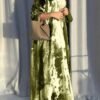 عباية نسائية أنيقة بأكمام طويلة، مزينة بطباعة منظر طبيعي تجريدي، مصنوعة من قماش منسوج غير مطاطي، مناسبة لمناسبات متنوعة 2