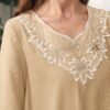 shein najma فستان رقبة دائرية مطرز بزخارف ورقية وازهار، مع طرحة طويلة، فستان جميل وحتشم للسيدات 8