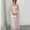 shein raffinéa فستان بانديو مطرز بزخارف أنيقة وبطبقة شفافة تكشف عن الشكل الخارجي، طقم قطعتين مناسب للحفلات والتجمعات في فصلي الربيع والصيف 8
