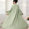 al najma عباية أنيقة مزينة بالزهور والدانتيل، ربيع/صيف 5