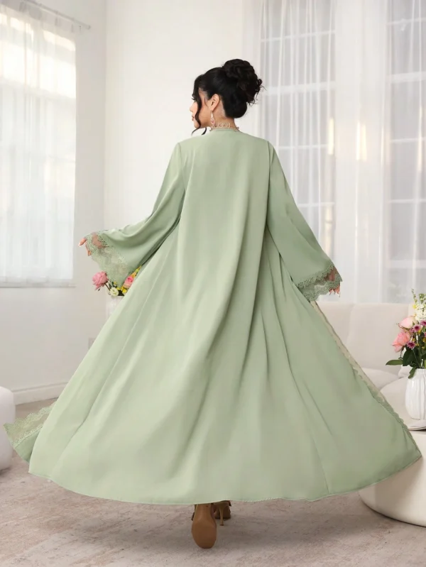 al najma عباية أنيقة مزينة بالزهور والدانتيل، ربيع/صيف 5