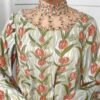 yasmyna فستان انيق بأكمام طويلة وطوق عالي مزين بطباعة الأزهار بأسلوب عربي للسيدات 5