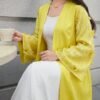 al najma عباءة نسائية أنيقة بأكمام طويلة مزينة بزهور ثلاثية الأبعاد 3
